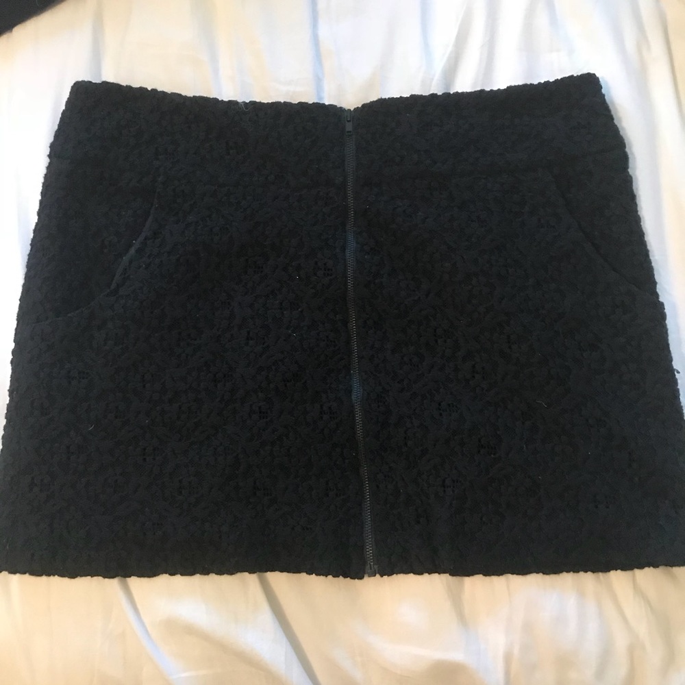 Madewell x Sézane Black Textured Skirt